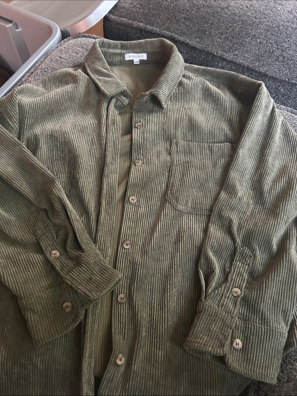 Corduroy Button-Down Shirt in Olive by Bonobos